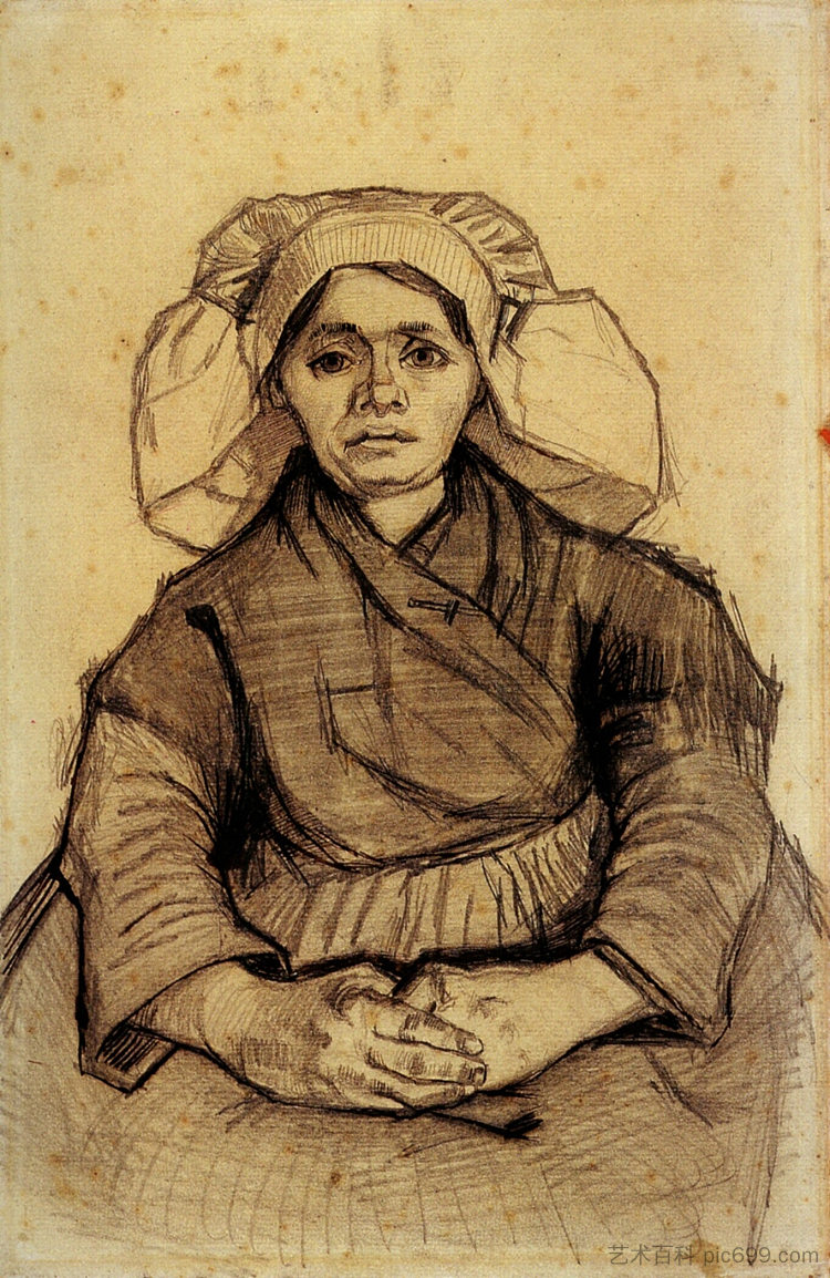 坐着的女人 Seated Woman (1885; Nunen / Nuenen,Netherlands  )，文森特·梵高