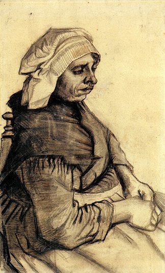 坐着的女人 Seated Woman (1885; Nunen / Nuenen,Netherlands                     )，文森特·梵高