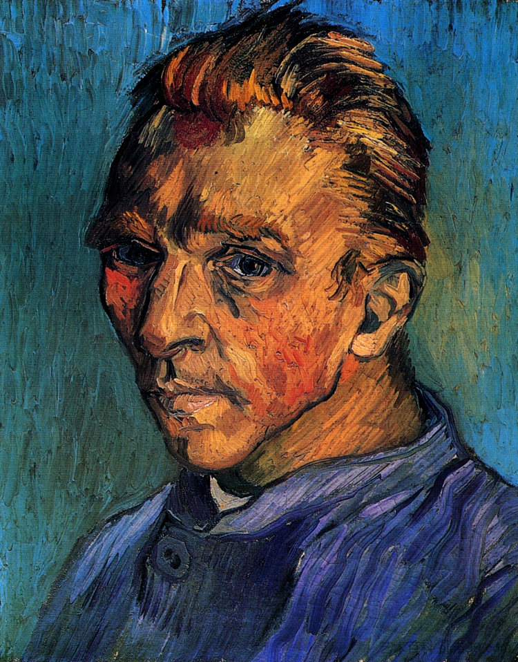 自画像 Self Portrait (1889; Saint-rémy-de-provence,France  )，文森特·梵高