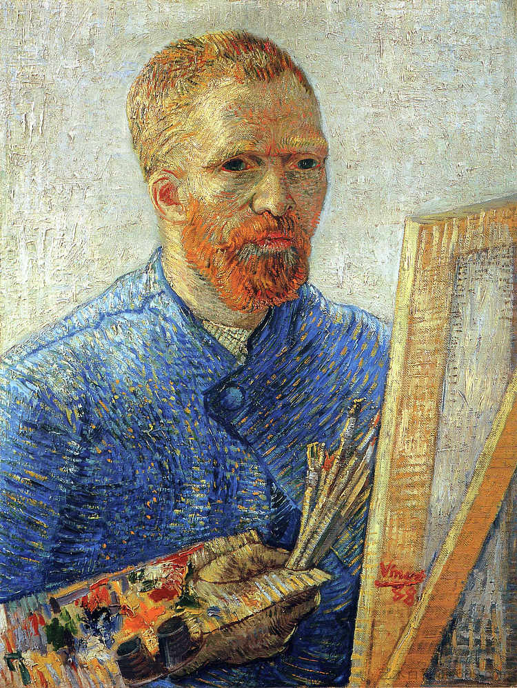 作为艺术家的自画像 Self Portrait as an Artist (1888; Arles,Bouches-du-Rhône,France  )，文森特·梵高