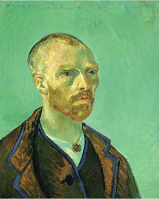 献给保罗·高更的自画像 Self Portrait Dedicated to Paul Gauguin (1888; Arles,Bouches-du-Rhône,France                     )，文森特·梵高