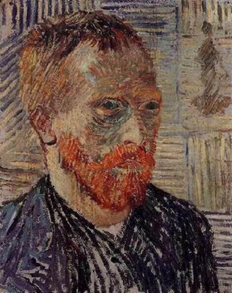 带有日本版画的自画像 Self-Portrait with a Japanese Print (1887; Paris,France ),文森特·梵高