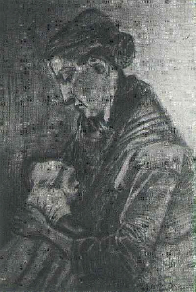 Sien哺乳婴儿 Sien Nursing Baby (1882; Haag / Den Haag / La Haye / The Hague,Netherlands  )，文森特·梵高