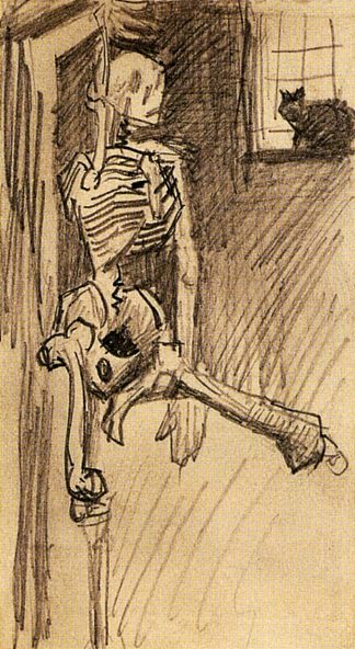 骨架 Skeleton (c.1886; Paris,France                     )，文森特·梵高