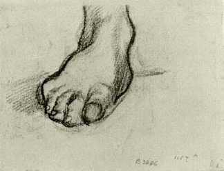 一只脚的草图 Sketch of a Foot (1886; Antwerp,Belgium                     )，文森特·梵高