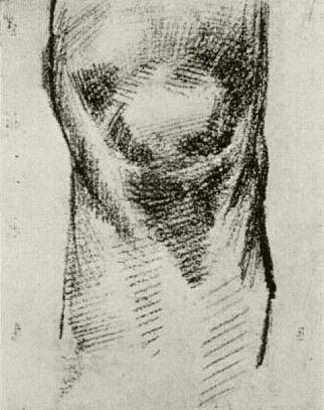 膝盖的草图 Sketch of a Knee (1886; Antwerp,Belgium                     )，文森特·梵高