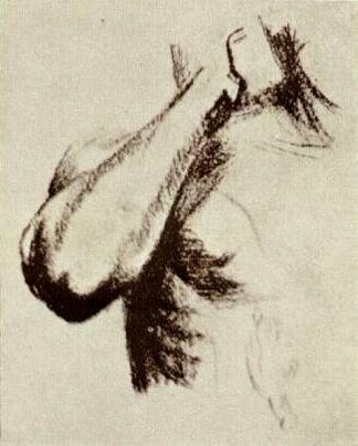 Sketch of a Right Arm and Shoulder Sketch of a Right Arm and Shoulder (1886; Antwerp,Belgium                     )，文森特·梵高