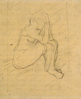 女人伤心 Sorrowing Woman (1887; Paris,France                     )，文森特·梵高