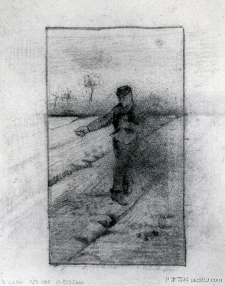 Sower Sower (1881; Netherlands  )，文森特·梵高