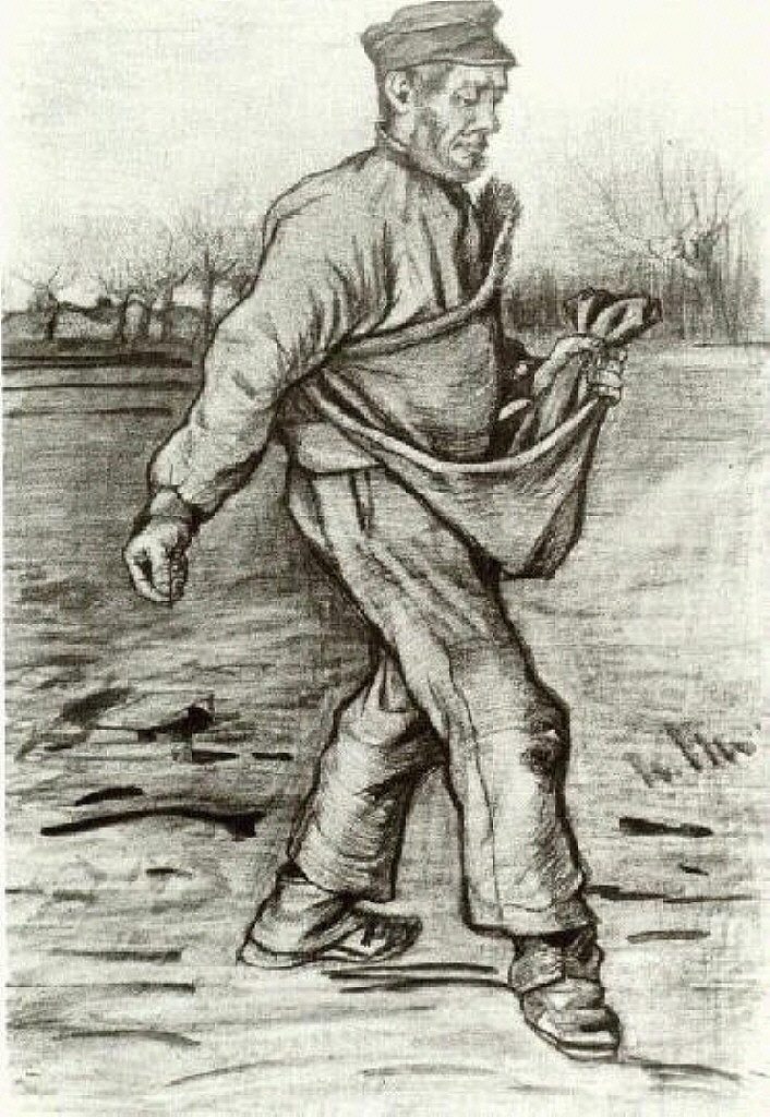 撒种 Sower (1882; Haag / Den Haag / La Haye / The Hague,Netherlands  )，文森特·梵高