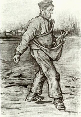 撒种 Sower (1882; Haag / Den Haag / La Haye / The Hague,Netherlands                     )，文森特·梵高