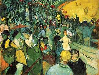 阿尔勒竞技场的观众 Spectators in the Arena at Arles (1888; Arles,Bouches-du-Rhône,France                     )，文森特·梵高