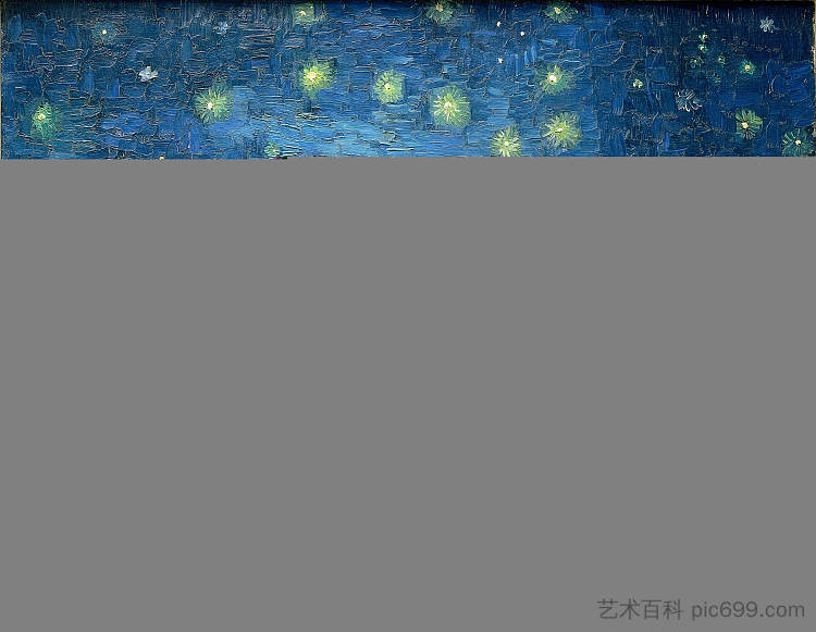 罗纳河上的星夜 Starry Night Over the Rhone (1888; Arles,Bouches-du-Rhône,France  )，文森特·梵高