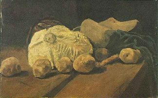 卷心菜和木屐的静物画 Still Life with Cabbage and Clogs (1881; Haag / Den Haag / La Haye / The Hague,Netherlands                     )，文森特·梵高