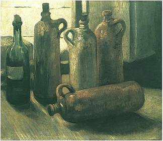 Still Life with Five Bottles Still Life with Five Bottles (1884; Nunen / Nuenen,Netherlands                     )，文森特·梵高