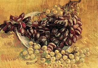 静物与葡萄 Still Life with Grapes (1887; Paris,France                     )，文森特·梵高