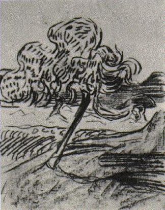 果树研究 Study of a Fruit Tree (1890; Auvers-sur-oise,France                     )，文森特·梵高
