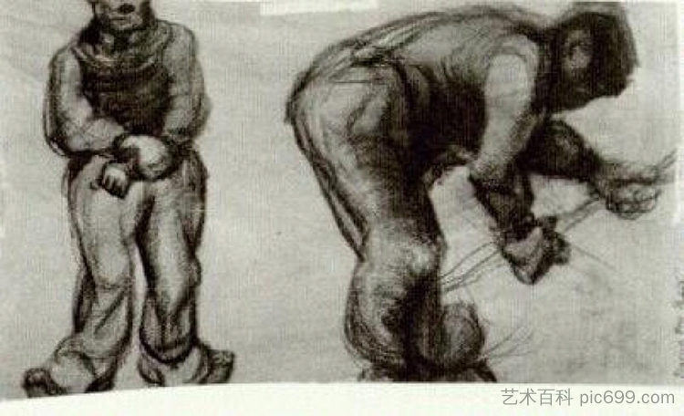 Study of Two Peasants Study of Two Peasants (1885; Nunen / Nuenen,Netherlands  )，文森特·梵高