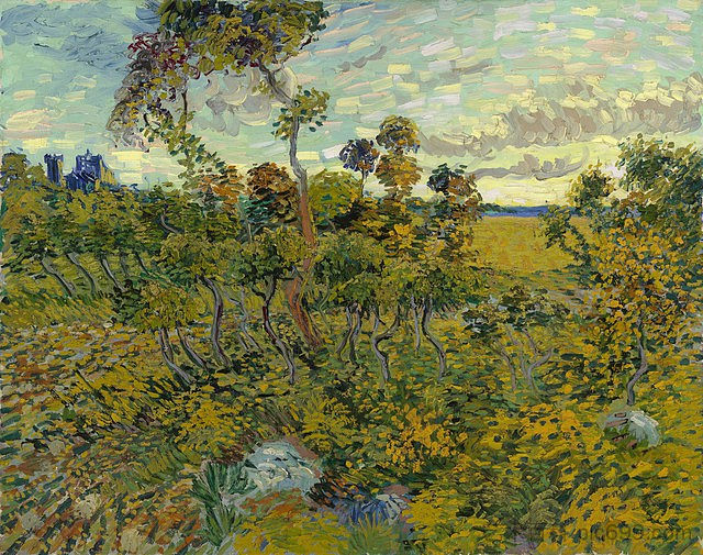 Sunset at Montmajour Sunset at Montmajour (1888),文森特·梵高