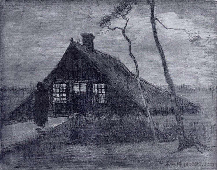 荒野中的帐篷 Tabernacle in the heath (c.1886; Paris,France  )，文森特·梵高