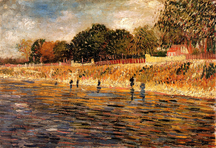 塞纳河畔 The Banks of the Seine (1887; Paris,France  )，文森特·梵高