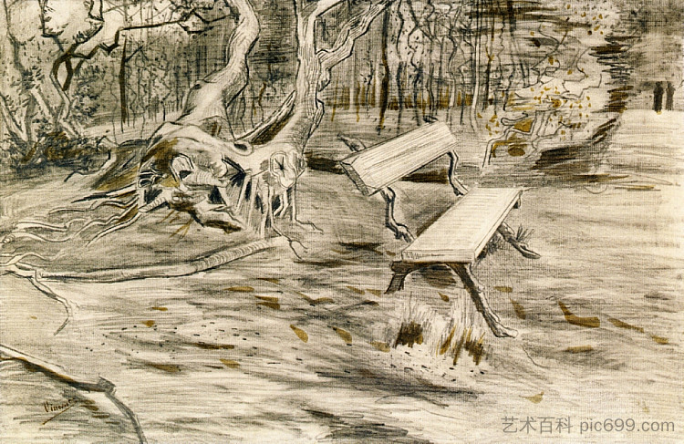 板凳上 The Bench (1882; Haag / Den Haag / La Haye / The Hague,Netherlands ),文森特·梵高