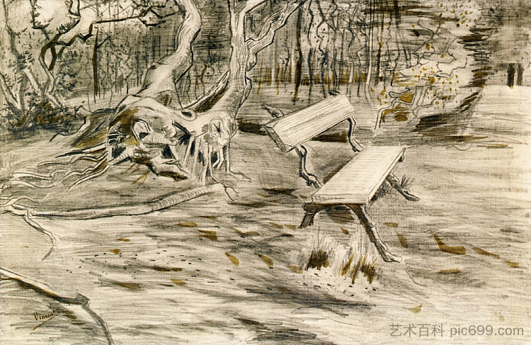 板凳上 The Bench (1882; Haag / Den Haag / La Haye / The Hague,Netherlands  )，文森特·梵高