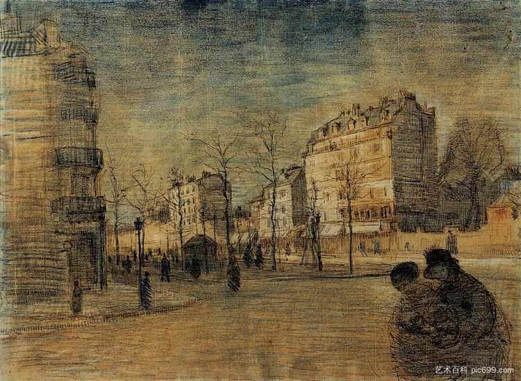 克利希大道 The Boulevard de Clichy (1887; Paris,France  )，文森特·梵高