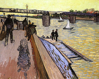 特林克泰勒大桥 The Bridge at Trinquetaille (1888; Arles,Bouches-du-Rhône,France                     )，文森特·梵高