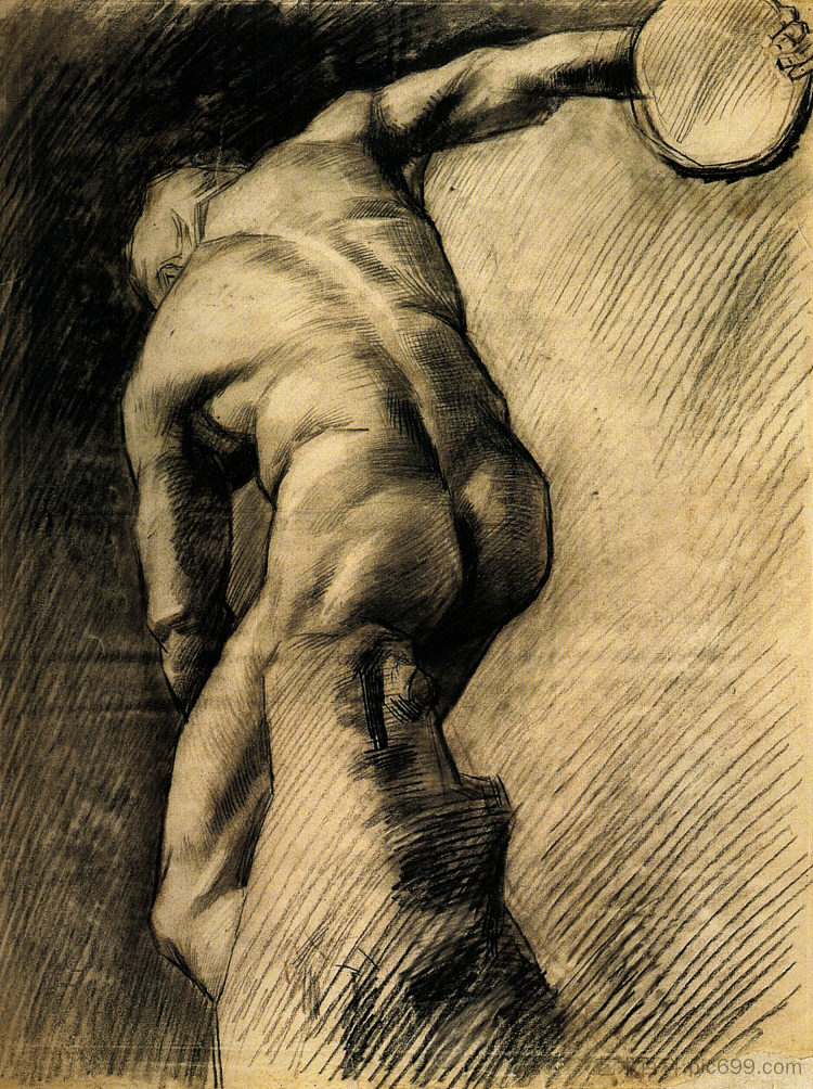 掷铁饼的人 The Discus Thrower (1886; Antwerp,Belgium  )，文森特·梵高