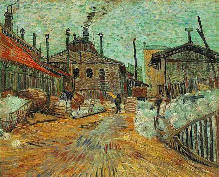 阿涅尔工厂 The Factory at Asnieres (1887; Paris,France  )，文森特·梵高