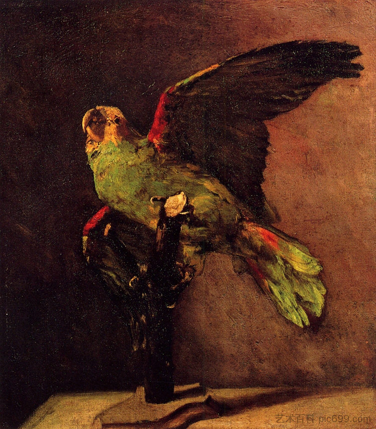 绿鹦鹉 The Green Parrot (1886; Paris,France  )，文森特·梵高