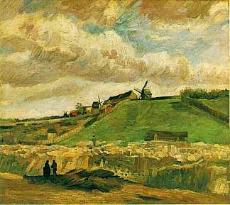 蒙马特山与采石场 The Hill of Montmartre with Quarry (1886; Paris,France                     )，文森特·梵高