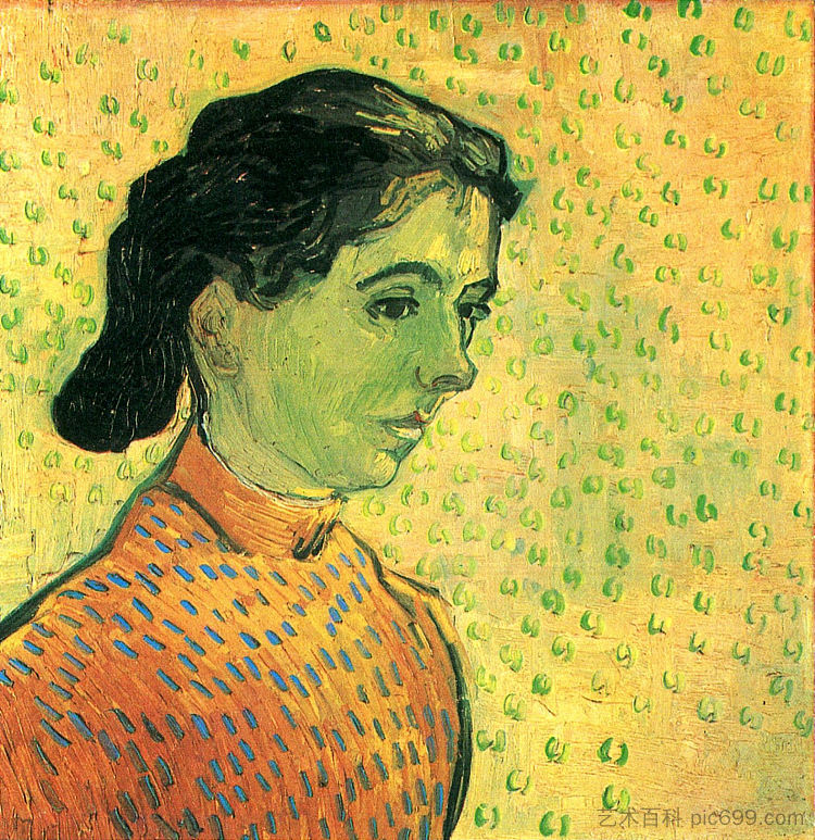 小阿勒西安 The Little Arlesienne (1890; Saint-rémy-de-provence,France  )，文森特·梵高