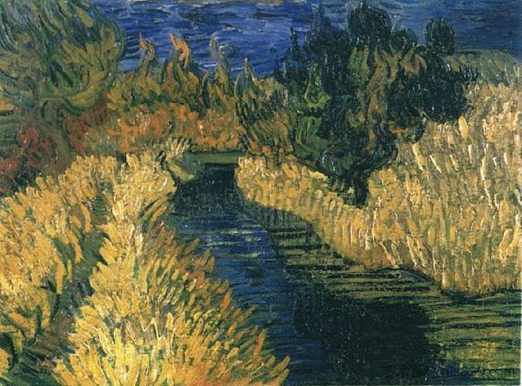 小溪 The Little Stream (1890; Auvers-sur-oise,France ),文森特·梵高