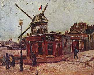 加莱特磨坊 The Moulin de la Galette (1886; Paris,France                     )，文森特·梵高