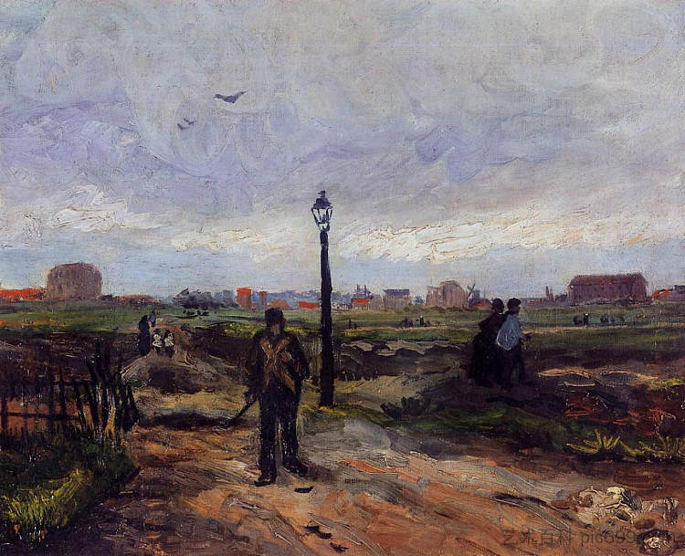 巴黎郊区 The Outskirts of Paris (1886; Paris,France  )，文森特·梵高