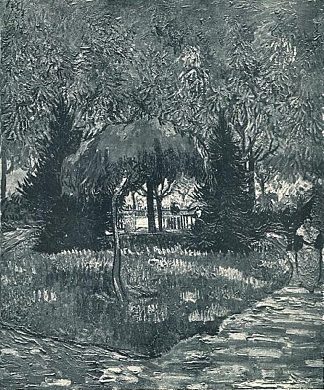 阿尔勒公园，入口透过树木可以看到 The Park at Arles with the Entrance Seen through the Trees (1888; Arles,Bouches-du-Rhône,France                     )，文森特·梵高