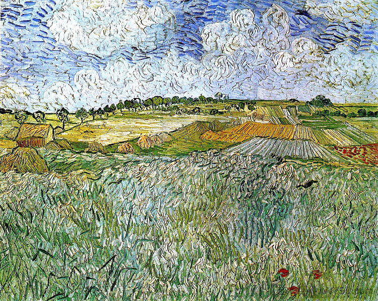奥韦尔平原 The Plain at Auvers (1890; Auvers-sur-oise,France ),文森特·梵高