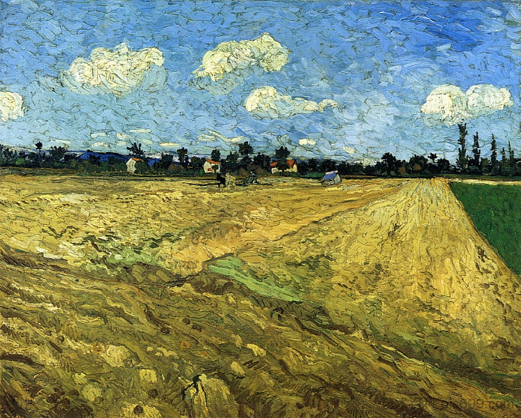 耕地 The Ploughed Field (1888; Arles,Bouches-du-Rhône,France  )，文森特·梵高