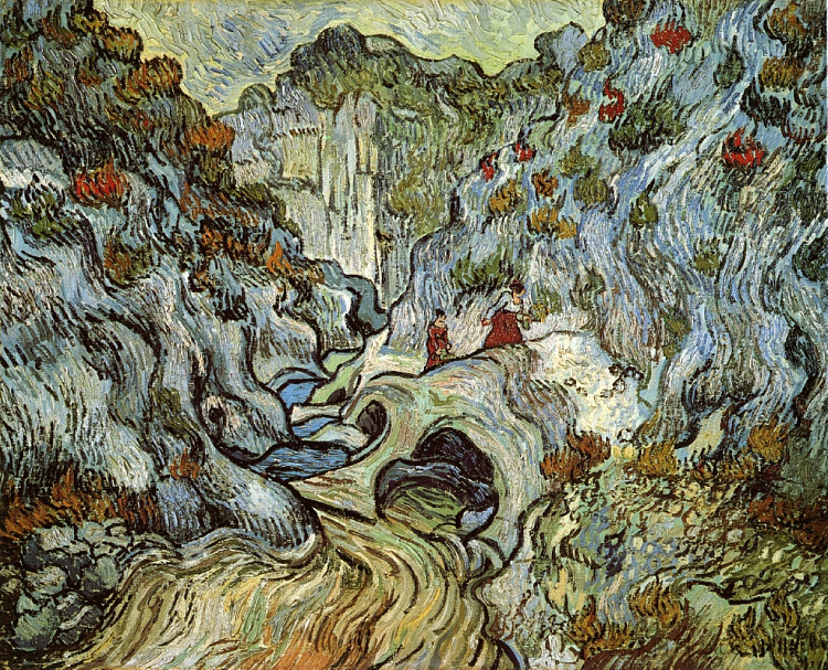 佩鲁莱特的峡谷 The ravine of the Peyroulets (1889; France ),文森特·梵高