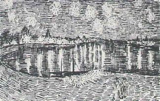 星夜 The Starry Night (1888; Arles,Bouches-du-Rhône,France                     )，文森特·梵高