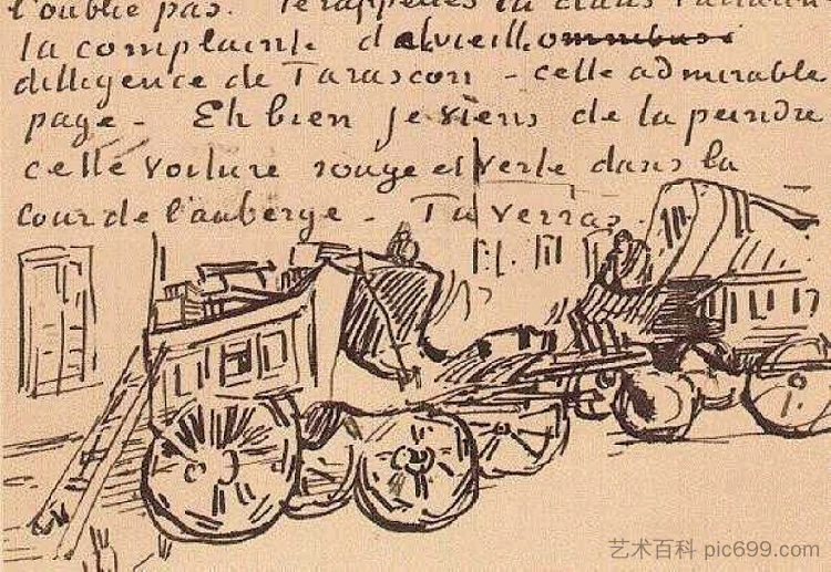 塔拉斯孔驿马车 The Tarascon Stagecoach (1888; Arles,Bouches-du-Rhône,France  )，文森特·梵高