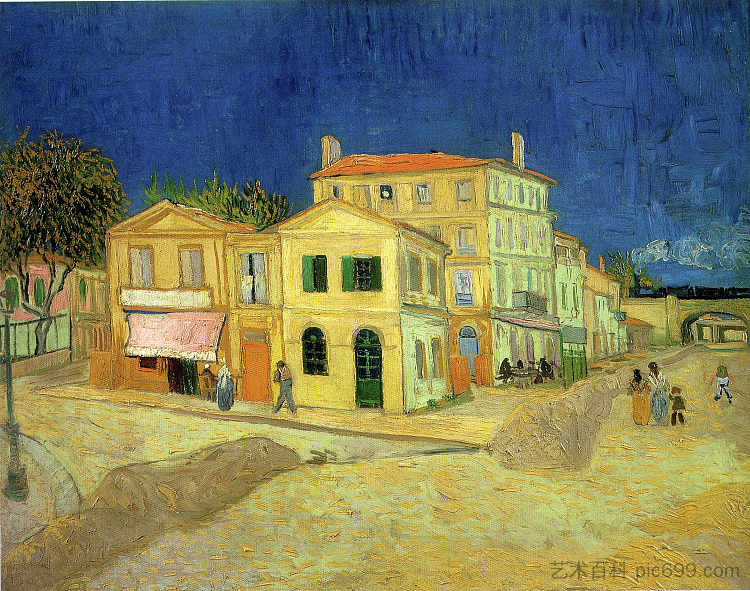 黄屋 The Yellow House (1888; Arles,Bouches-du-Rhône,France ),文森特·梵高
