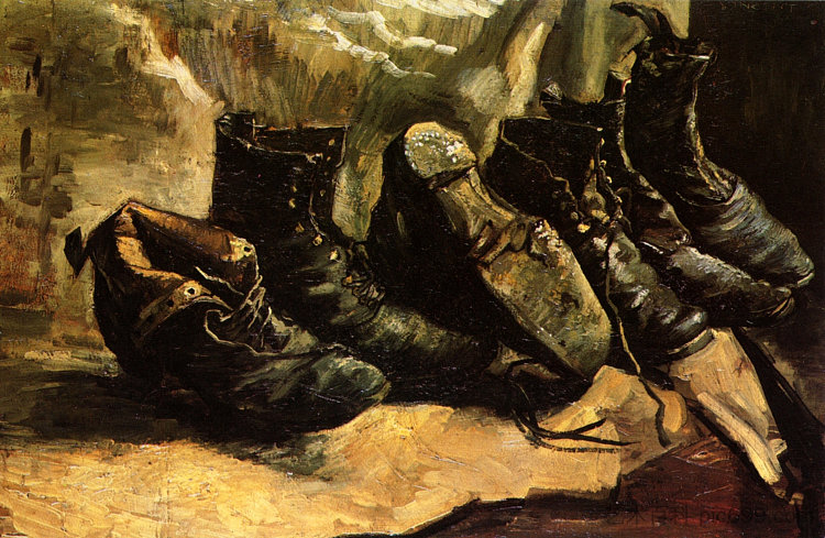 三双鞋 Three Pairs of Shoes (1886; Paris,France  )，文森特·梵高