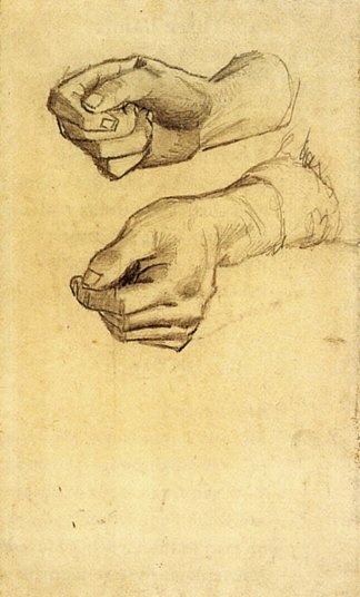 两只手 Two Hands (1885)，文森特·梵高