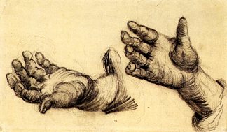 两只手 Two Hands (1884)，文森特·梵高