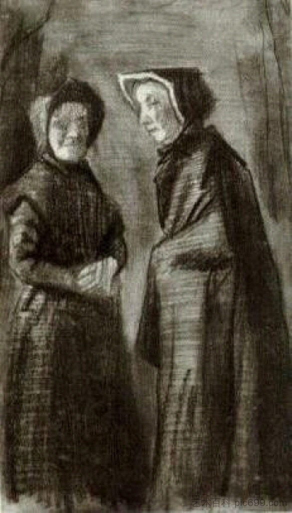 两个女人 Two Women (1882; Haag / Den Haag / La Haye / The Hague,Netherlands ),文森特·梵高