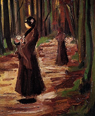 森林里的两个女人 Two Women in the Woods (1882; Haag / Den Haag / La Haye / The Hague,Netherlands                     )，文森特·梵高