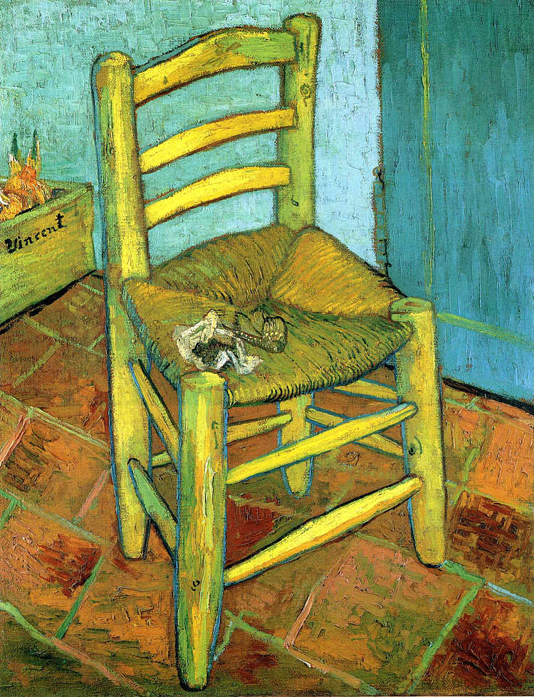 梵高的椅子 Van Gogh's Chair (1889; Arles,Bouches-du-Rhône,France  )，文森特·梵高